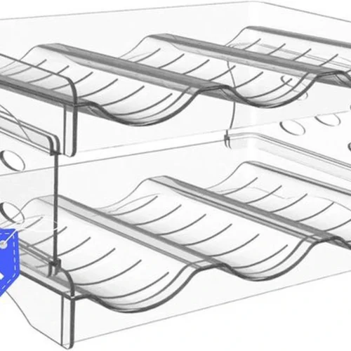 Unyqoos® Stapelbare flessenhouder voor koelkast en kast met antislip ontwerp
