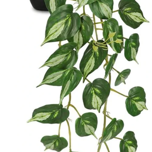 Unyqoos® Realistische hangende kunstplant met hartvormige bladeren voor thuisdecoratie
