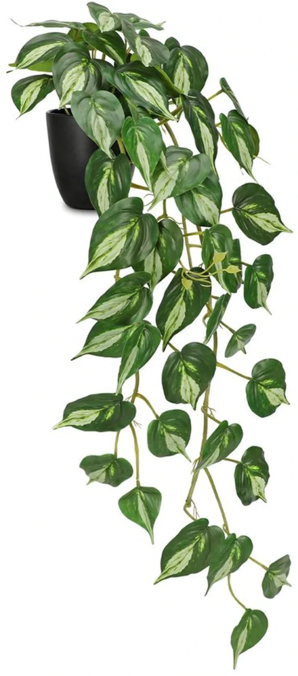 Unyqoos® Realistische hangende kunstplant met hartvormige bladeren voor thuisdecoratie