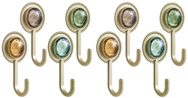 P-87213588567370-20260406120357.webp Unyqoos® Set van 8 zelfklevende vintage wandhaken voor veelzijdig gebruik