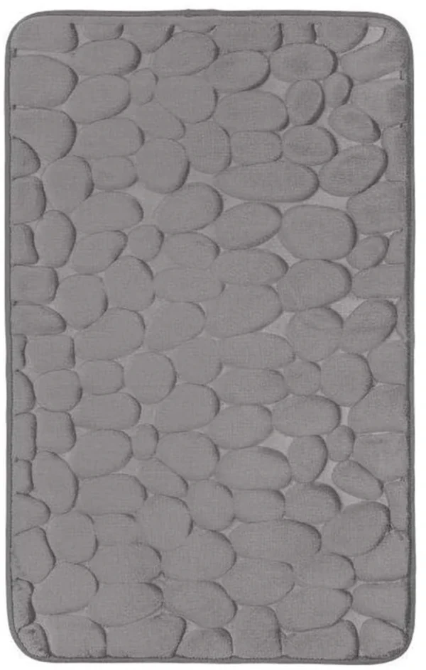 Unyqoos® Donkergrijze badmat met uitsparing en antislip voor extra veiligheid