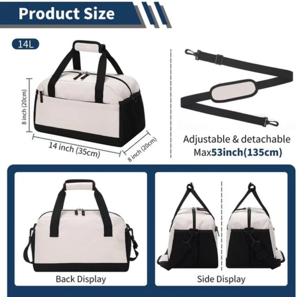Unyqoos® Compacte sport- en reistas met waterdicht vak voor natte kleding