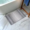 P-87213589284890-20260405141055.webp Unyqoos® Grijs-witte badmat van katoen met antislip en wasbare eigenschappen