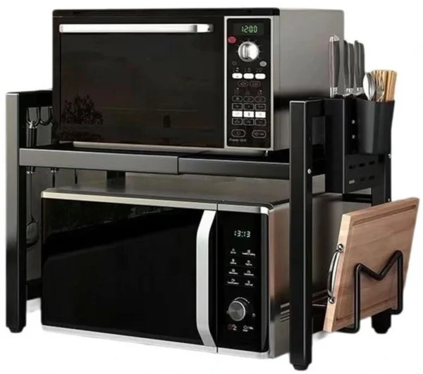 Unyqoos® Uitbreidbaar keukenrek met haken voor optimale organisatie en opbergruimte