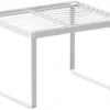 P-87213589417230-20260406101719.webp Unyqoos® Stapelbaar metalen opbergrek voor keuken en badkamer, witte draadconstructie
