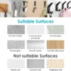 Unyqoos® Set van vijf moderne wandhaken voor kleding en accessoires in huis