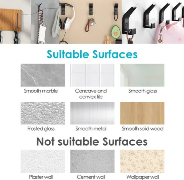 Unyqoos® Set van vijf moderne wandhaken voor kleding en accessoires in huis