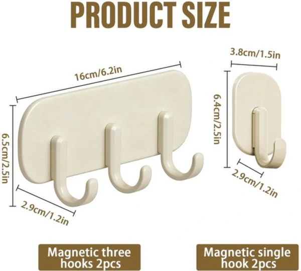 P-87213589675631-20260406120946.webp Unyqoos® Magnetische sleutelhouders set met haken voor keuken en koelkast