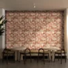 P-87213589686764-20260405114352.webp Unyqoos® Vintage zelfklevend bakstenen behang voor muren en meubels in grijs en rood