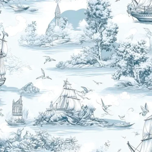 Unyqoos® Decoratieve blauwe en witte zelfklevende folie voor meubels en muren