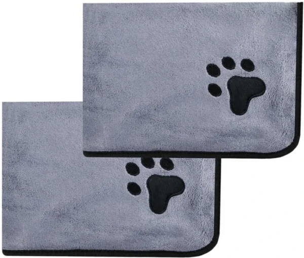 P-87213589742400-20260405182808.webp Unyqoos® Set van twee zachte en absorberende handdoeken voor huisdieren van microvezel