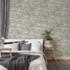 Unyqoos® Hoogwaardig vliesbehang met natuursteenmotief voor sfeervolle interieurs